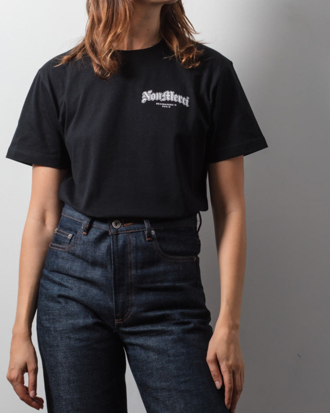 Merci - T-Shirt Gothique Non Merci - Noir