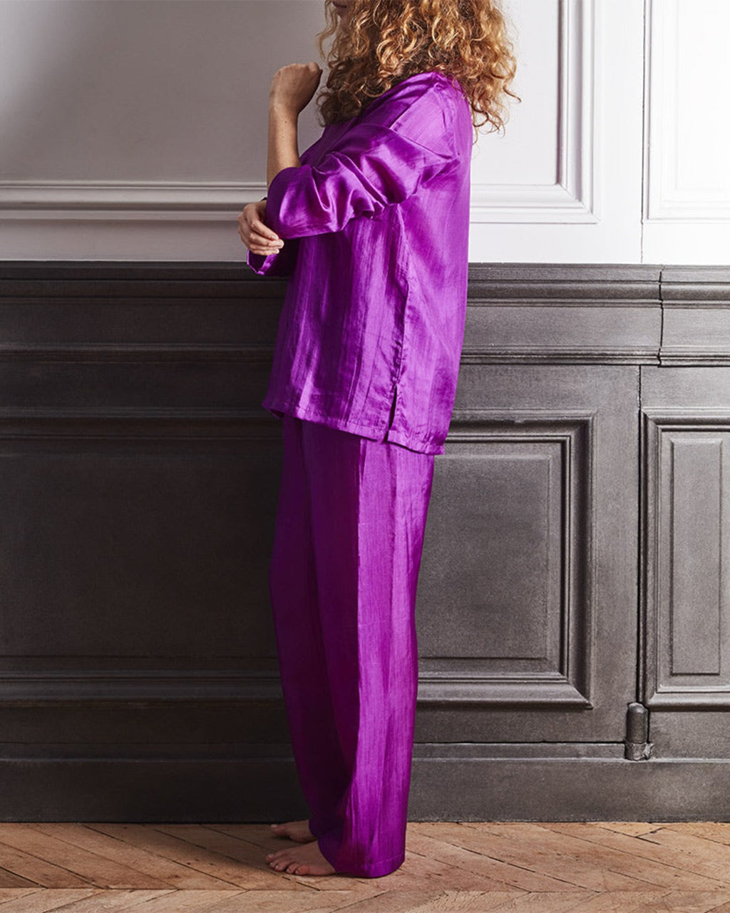 Merci - Pyjama en Soie - Violet