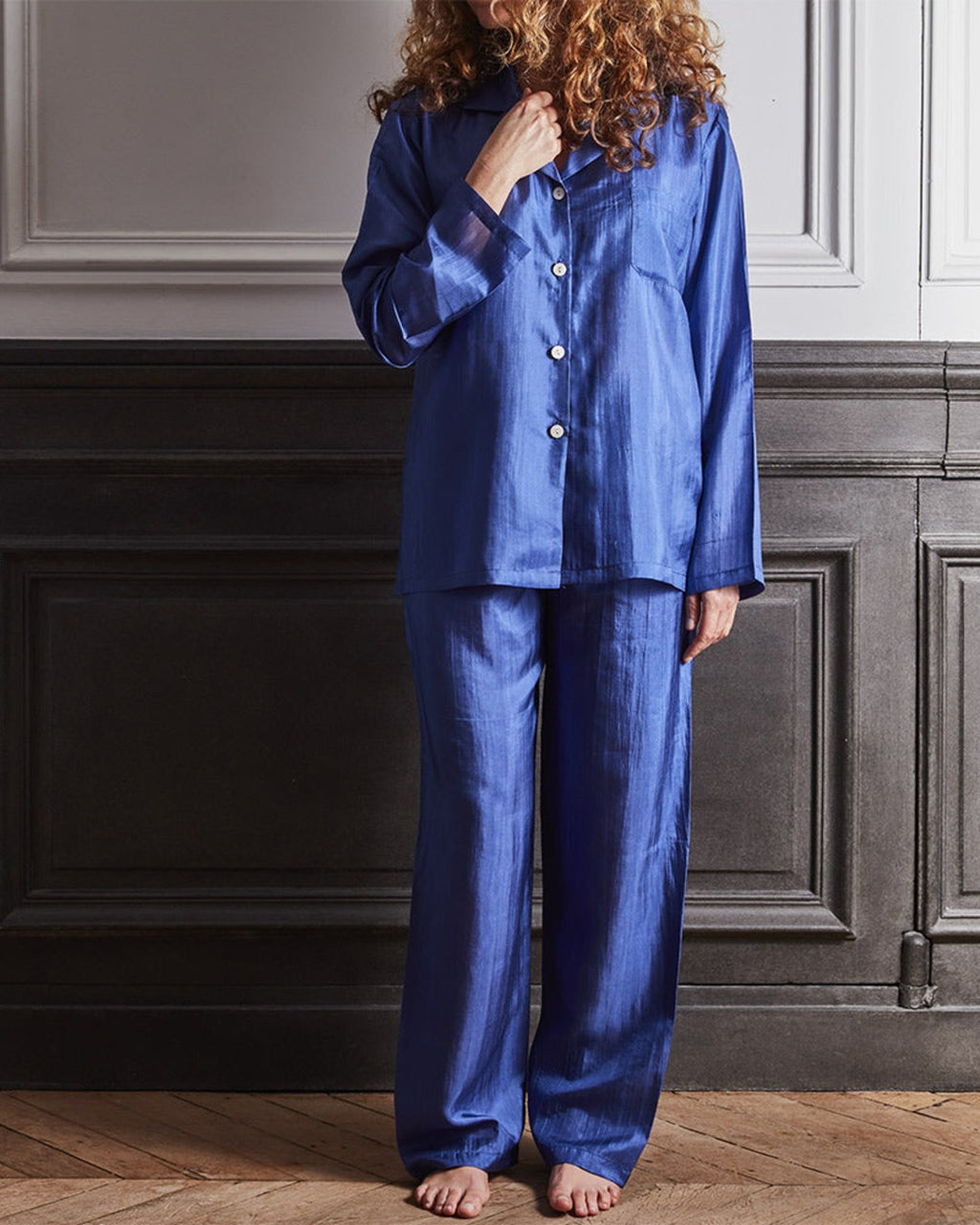 Merci - Pyjama en Soie - Bleu