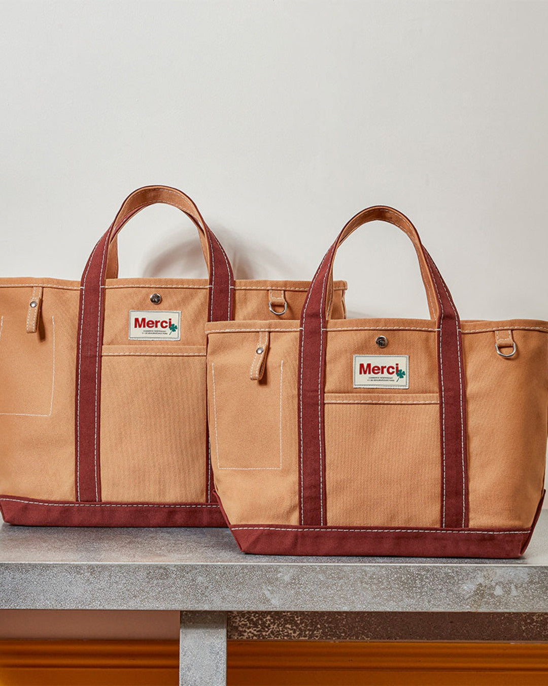Merci - Candide shopping bag in canvas - Brown