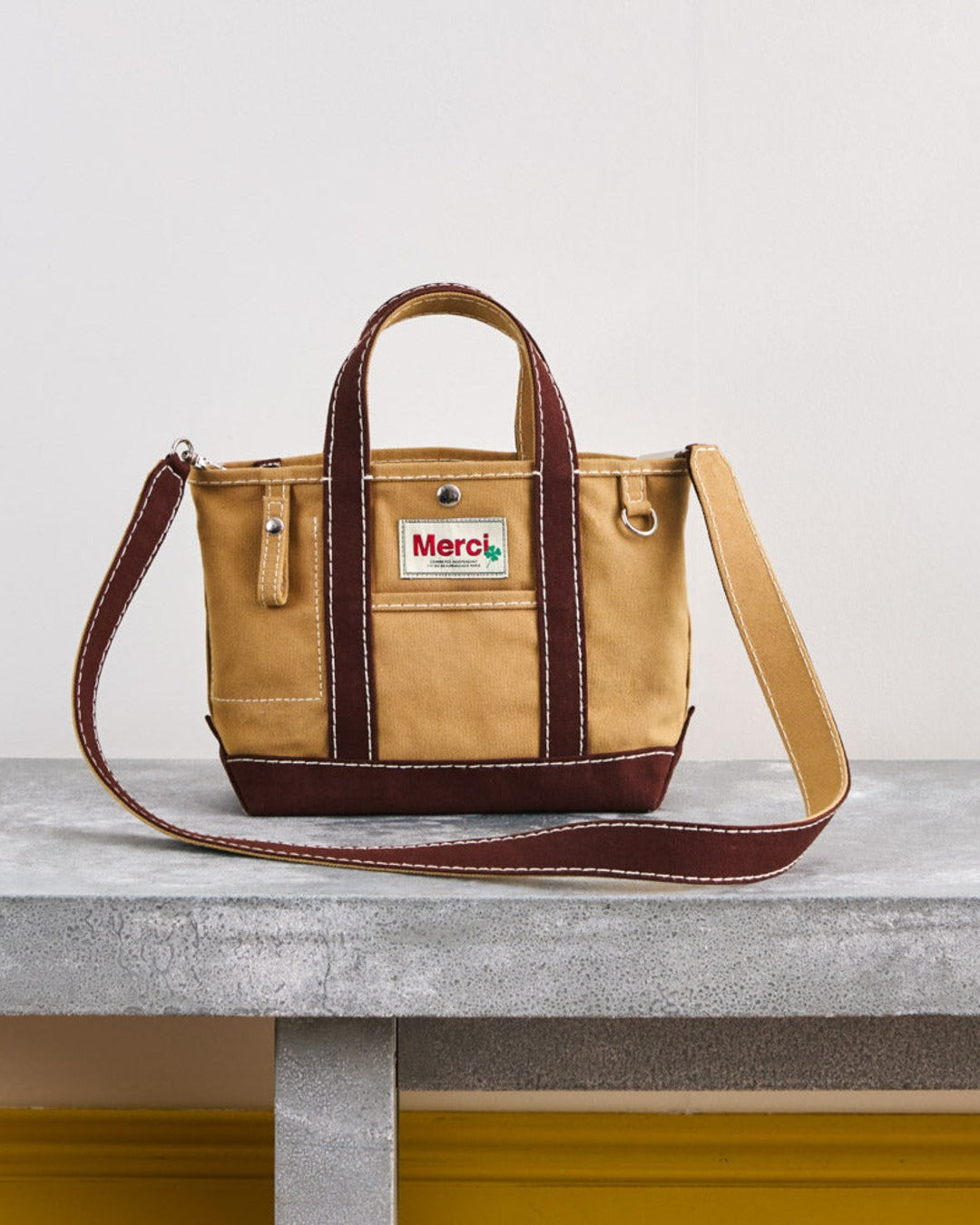 Merci - Candide shopping bag in canvas - Brown