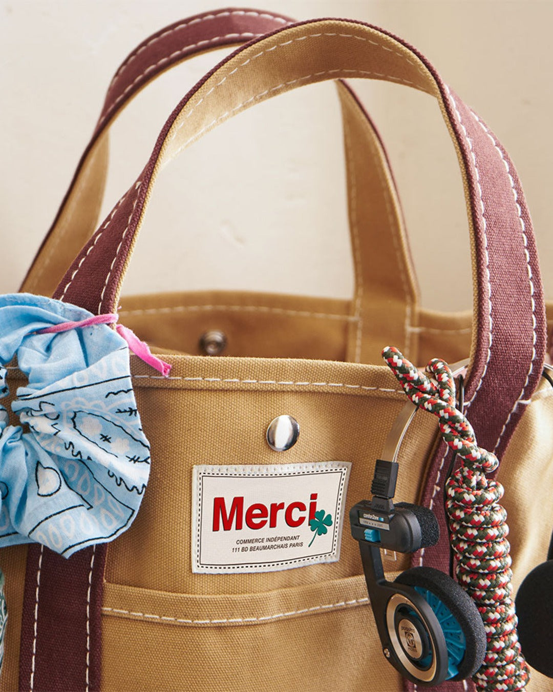 Merci - Cabas Candide En Canvas - Marron