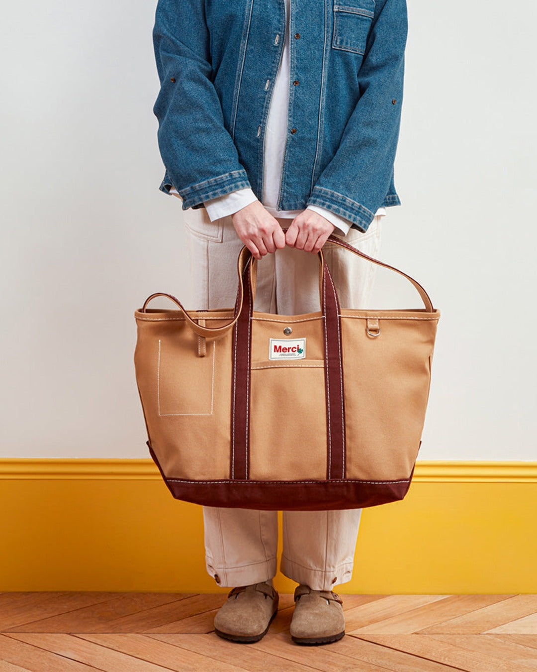 Merci - Cabas Candide En Canvas - Marron