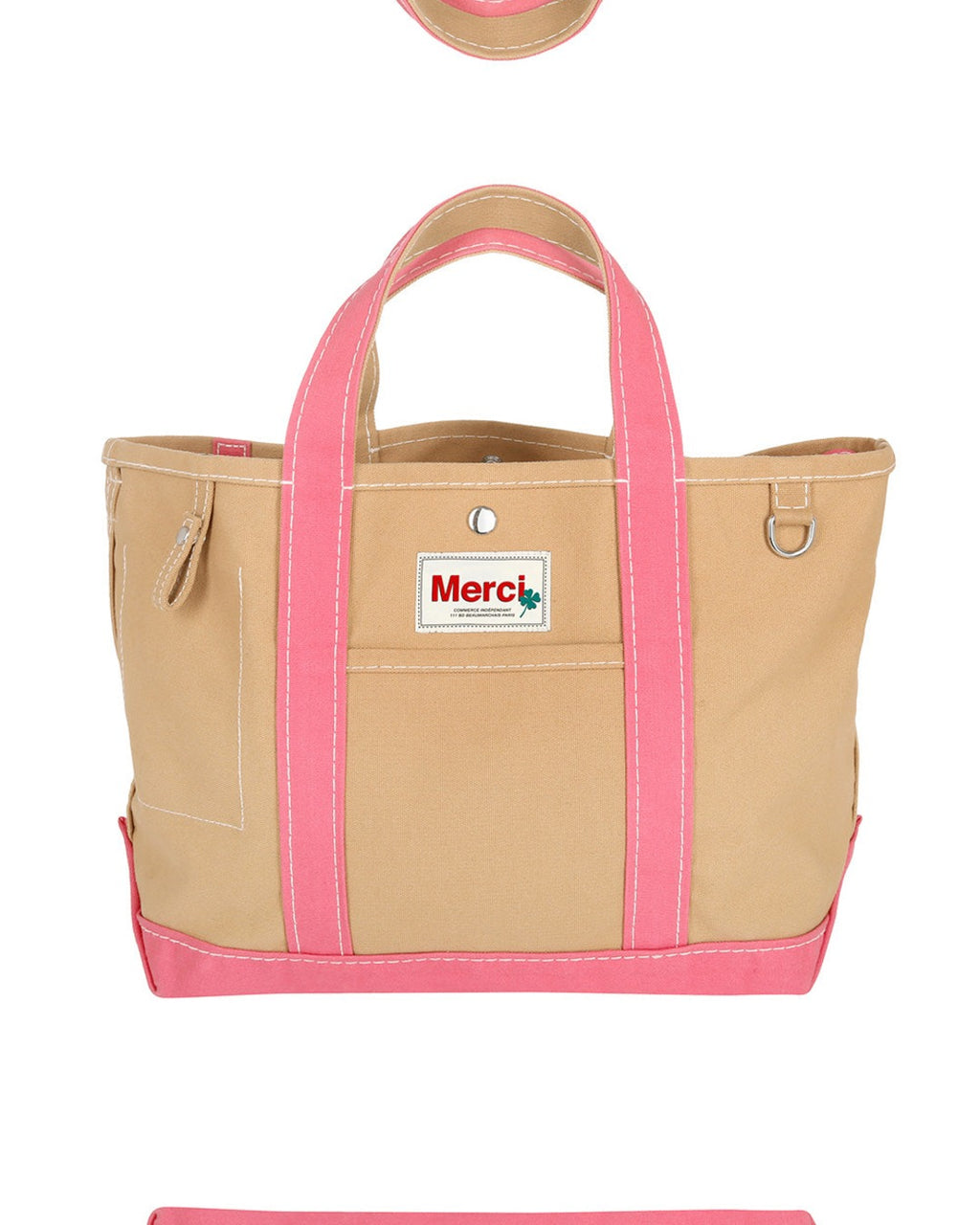 Merci - Candide shopping bag in canvas - Pink