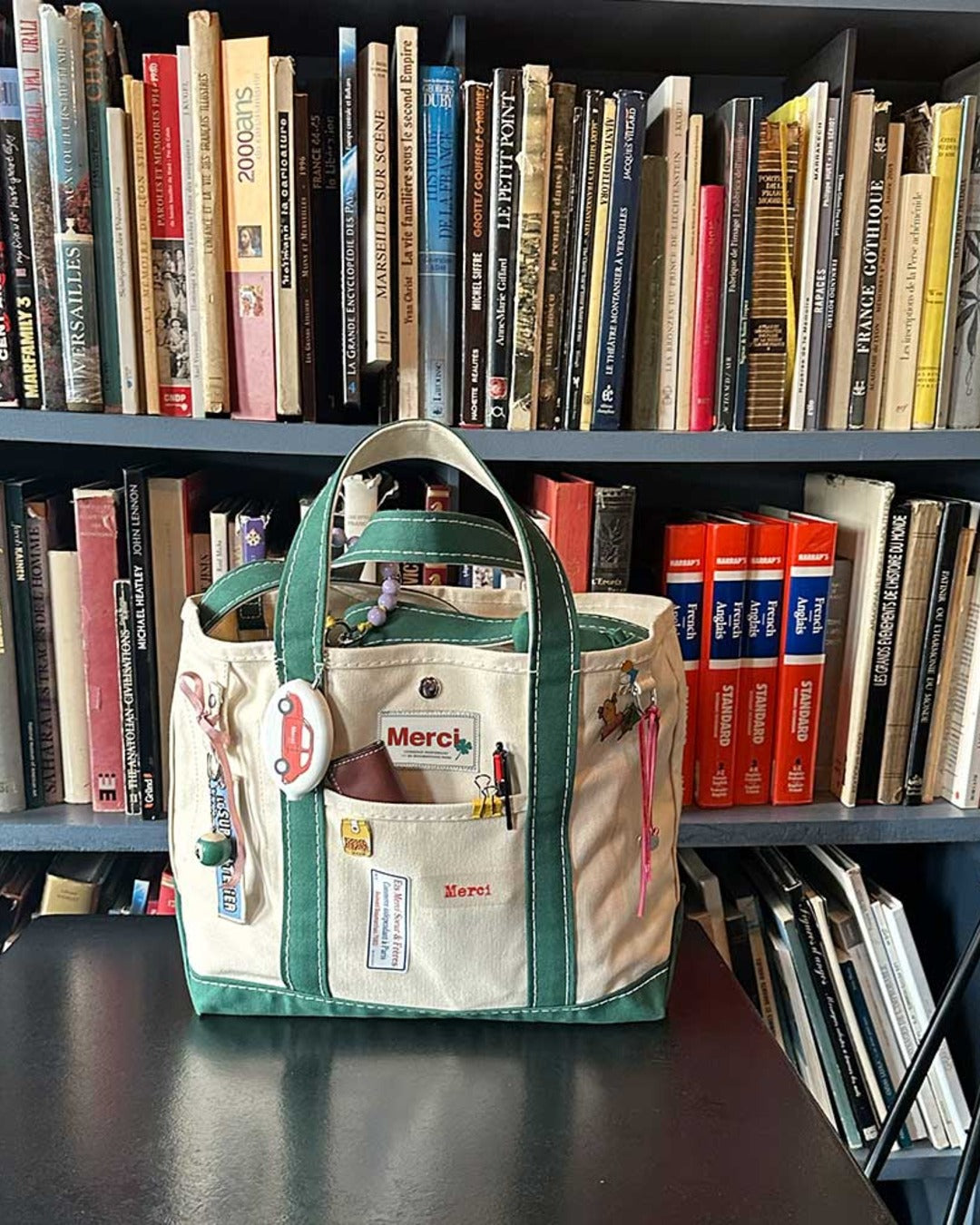 Merci - Candide shopping bag in canvas - Green