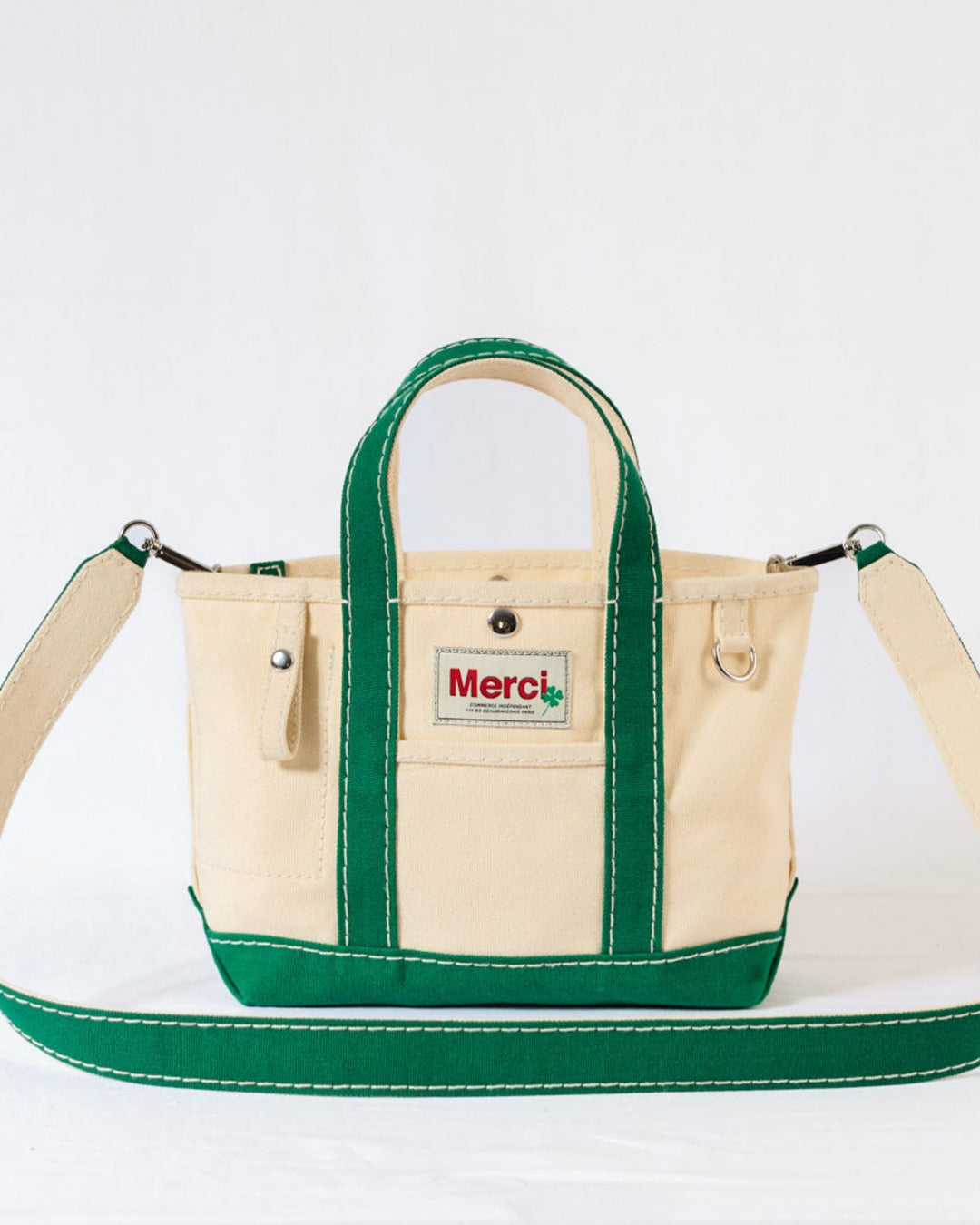 Merci - Candide shopping bag in canvas - Green