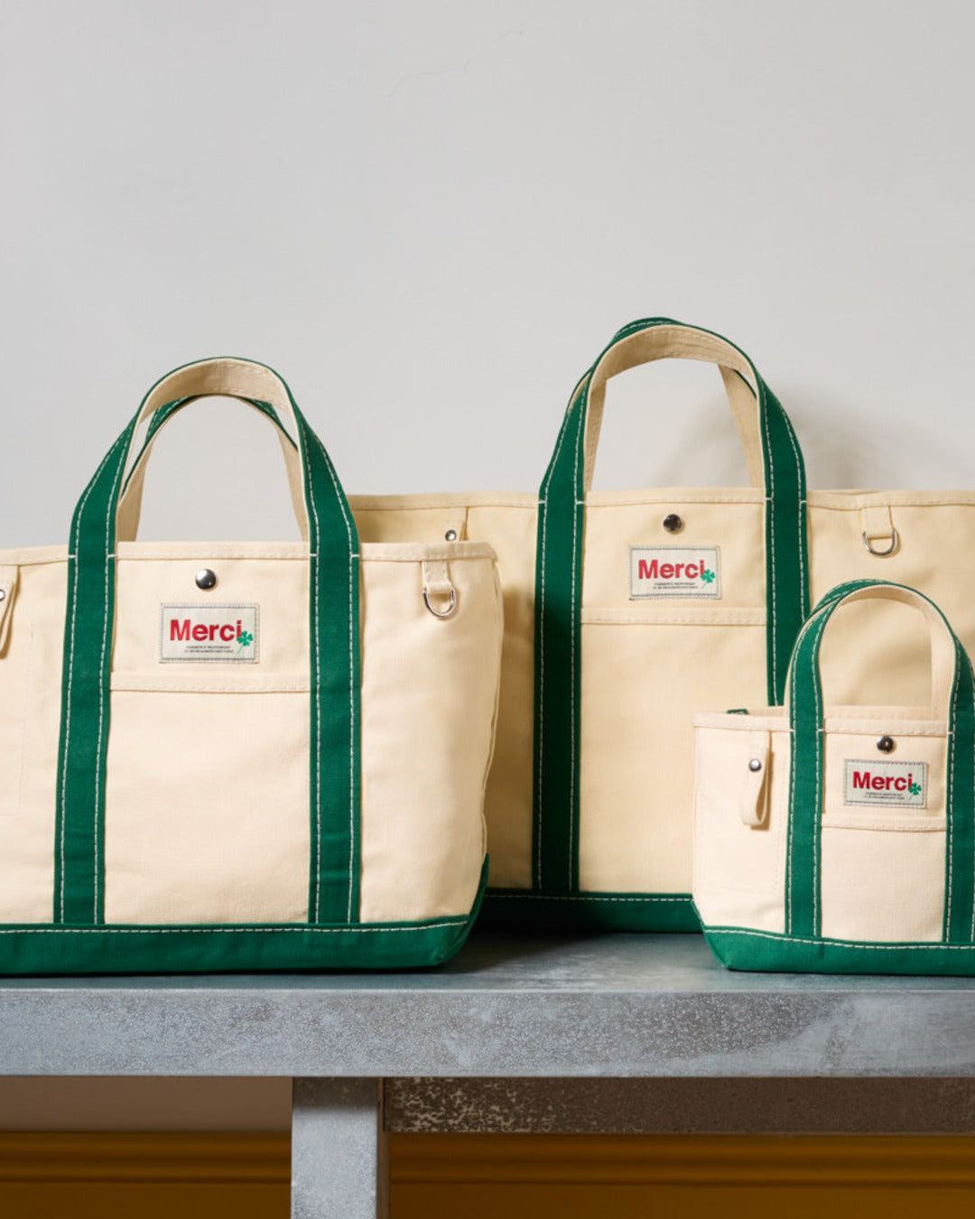 Merci - Candide shopping bag in canvas - Green