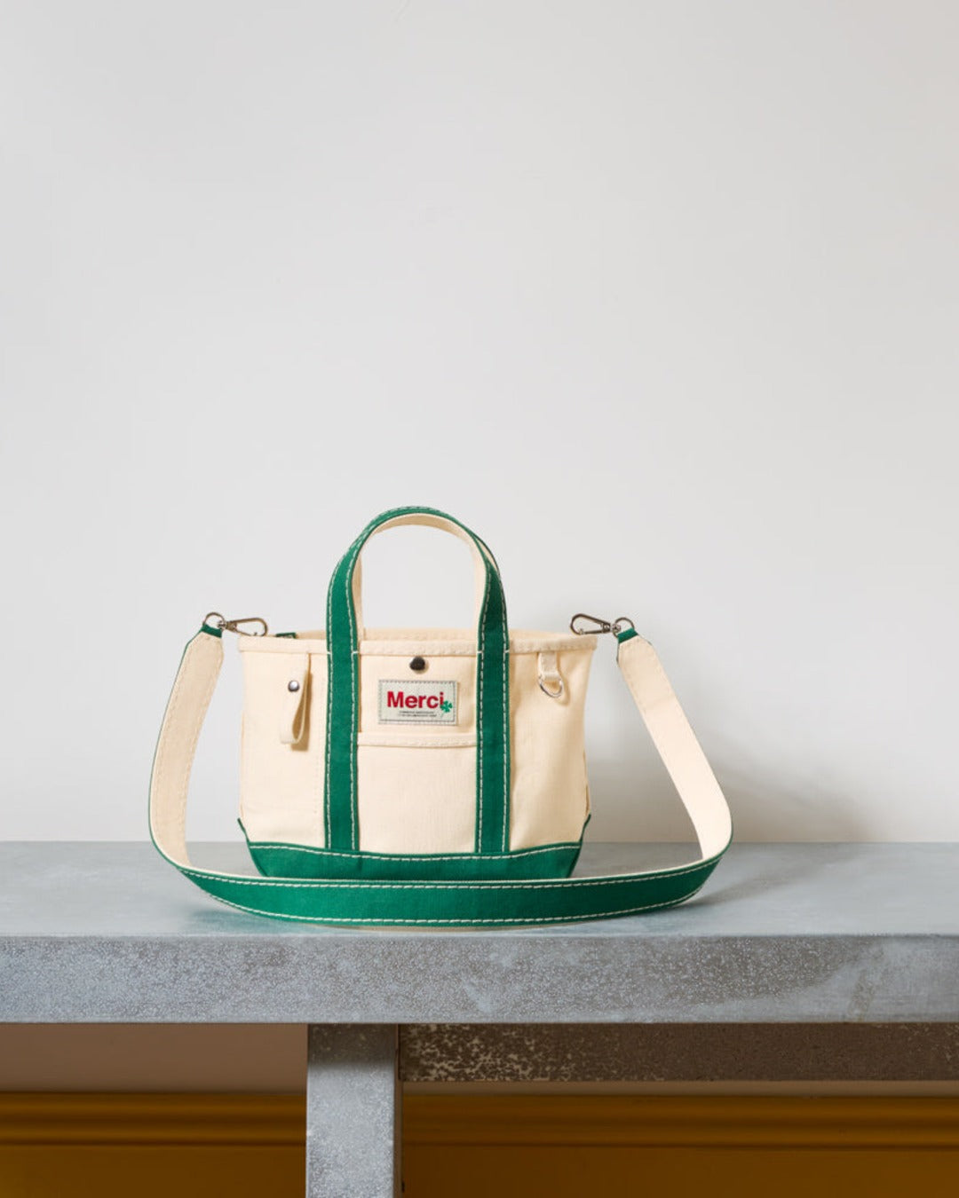 Merci - Candide shopping bag in canvas - Green