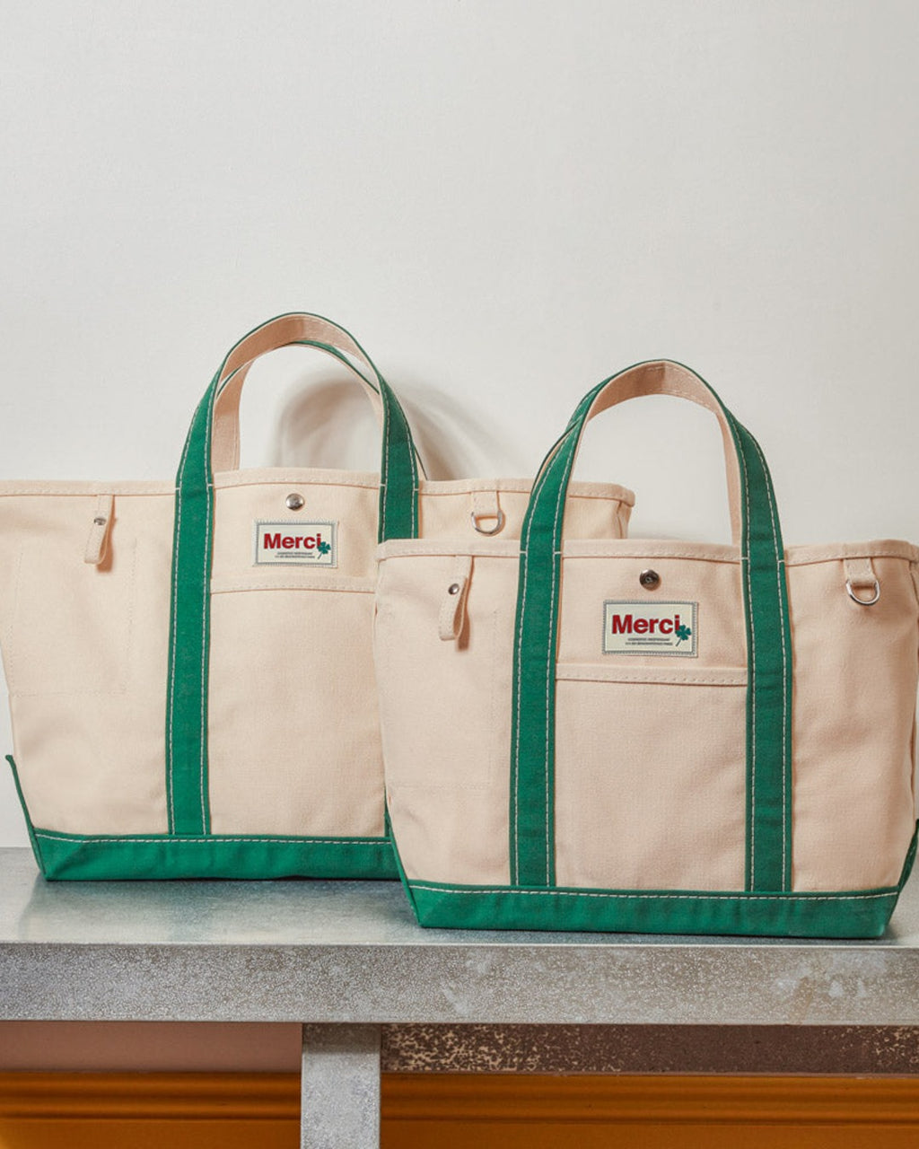 Merci - Candide shopping bag in canvas - Green