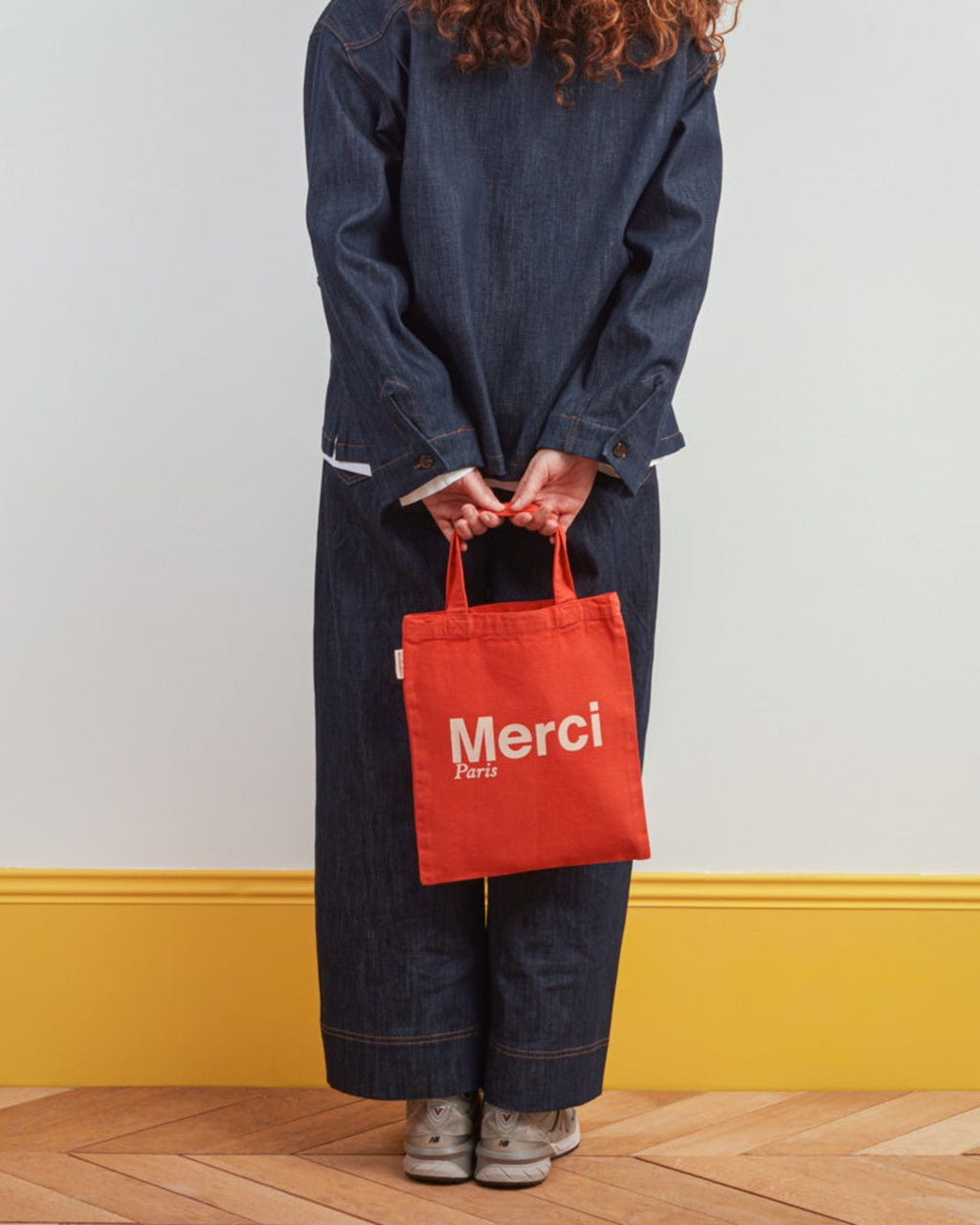 Merci - Tote Bag En Coton - Orange & Sable
