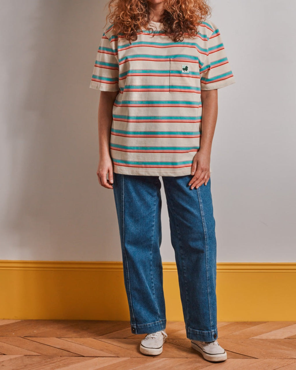 Merci - T-Shirt Vadim Stripes - Rose