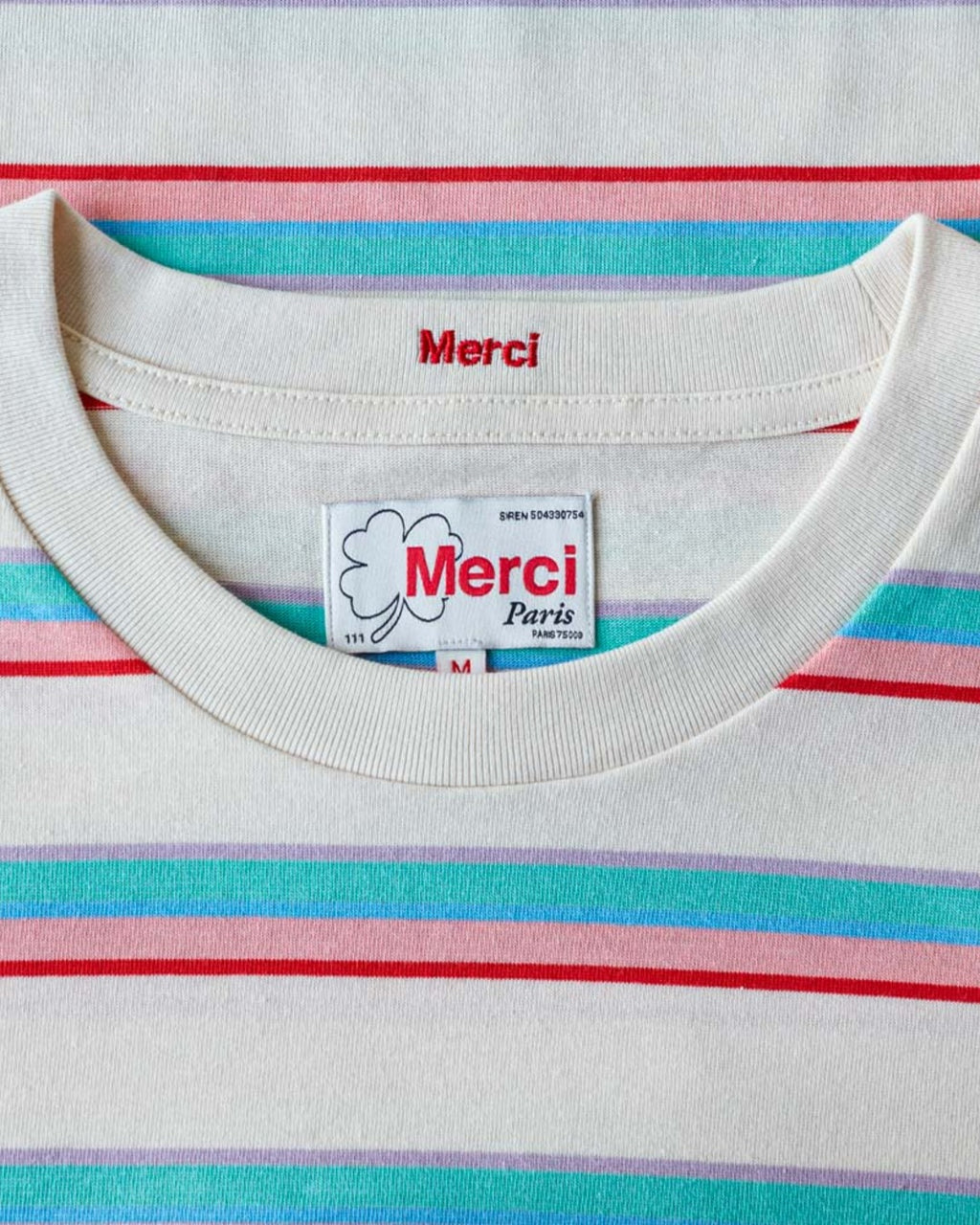 Merci - T-Shirt Vadim Stripes - Rose