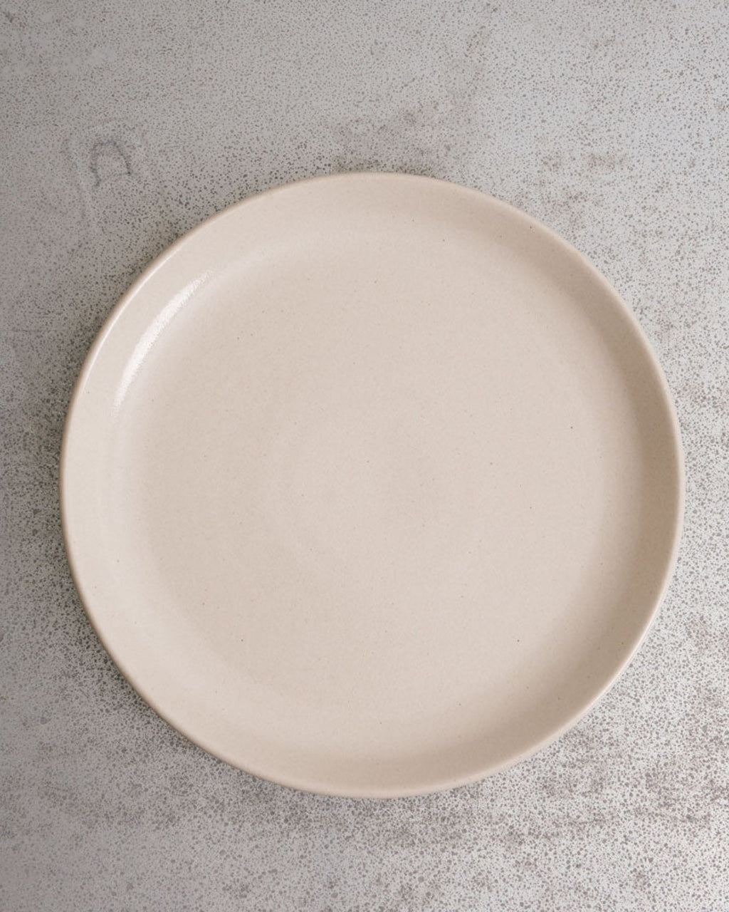 Merci - Assiette Plate En Grès - Blanc