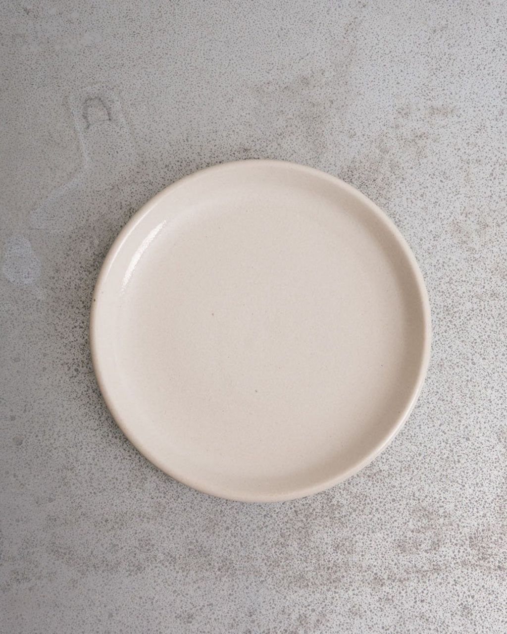 Merci - Assiette Plate En Grès - Blanc