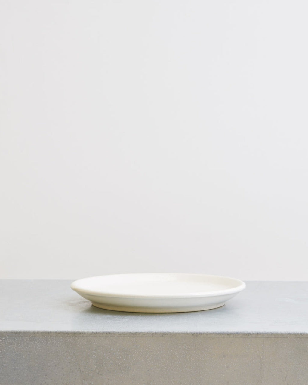 Merci - Assiette Plate En Grès - Blanc