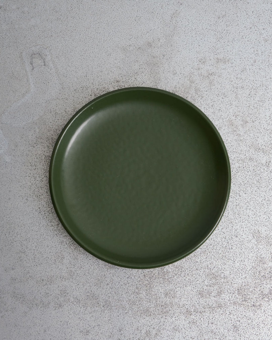 Merci - Assiette Plate En Grès - Kaki