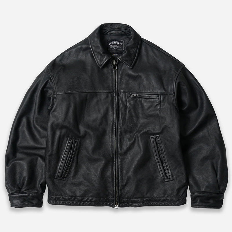 Frizmworks - Veste en cuir Destroyed - Noir
