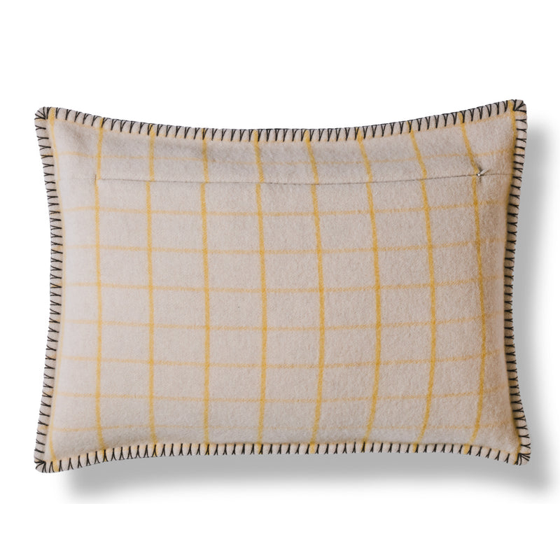 Coussin Merci - Carreaux Jaune Asahi