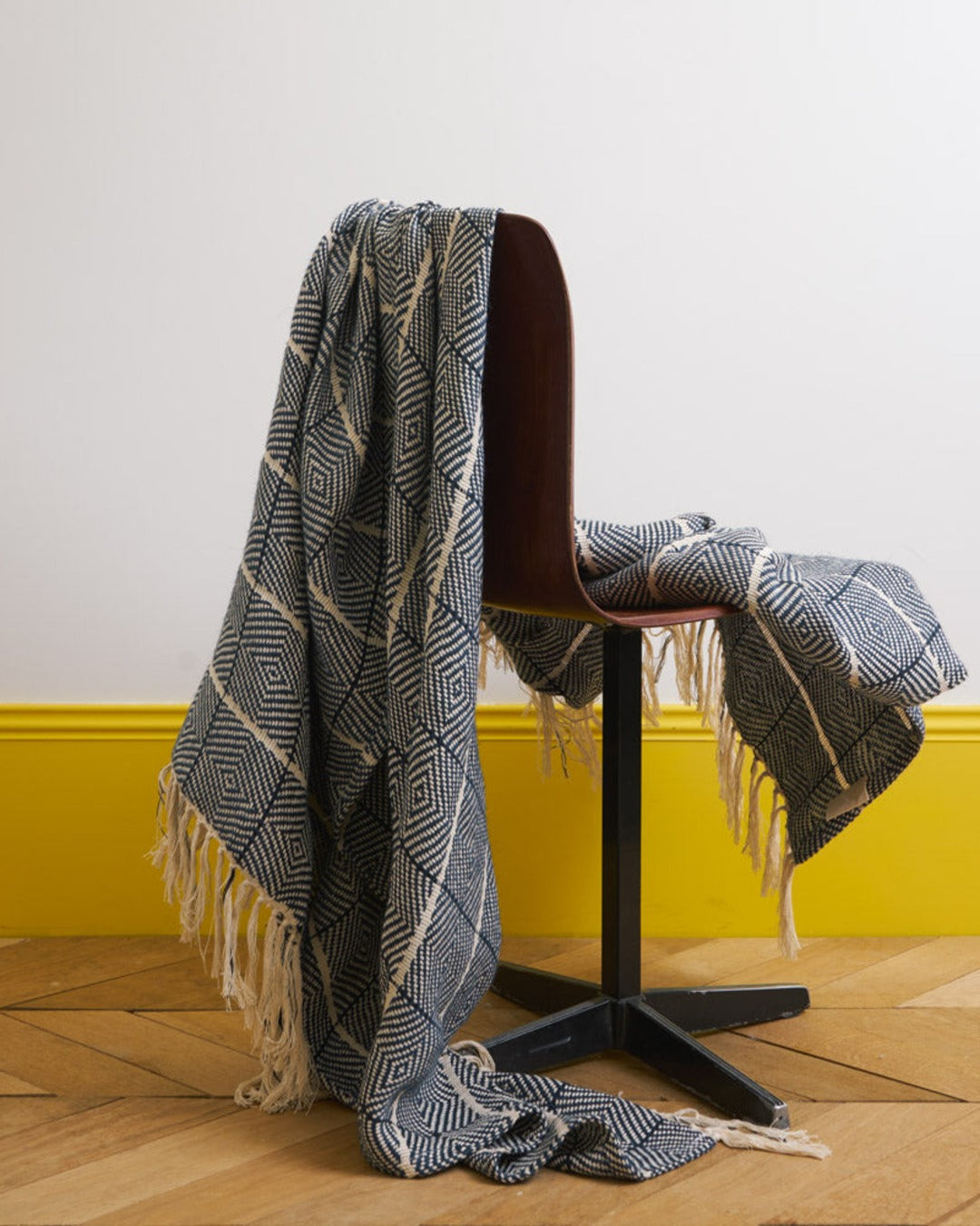Bed And Philosophy - Plaid En Lin Et Coton Canyon - Denim