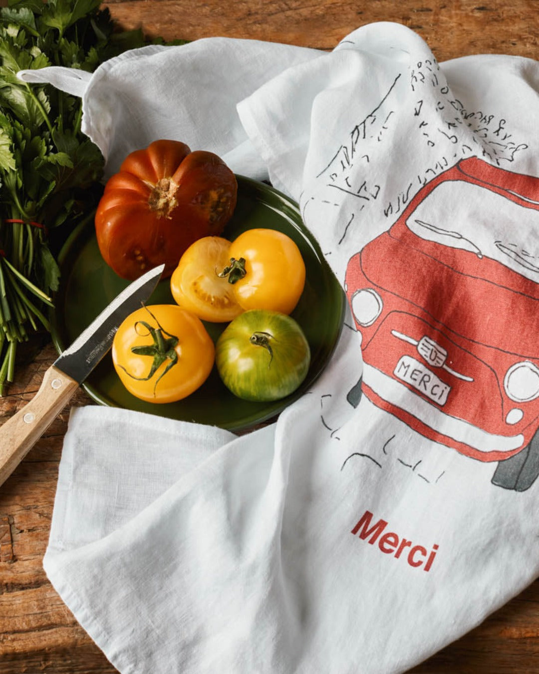 Merci - tea towel - Fiat