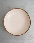 Mos - Stoneware soup plate - Cream & Brown
