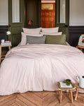 Merci - Cotton percale duvet cover - Sand Rose