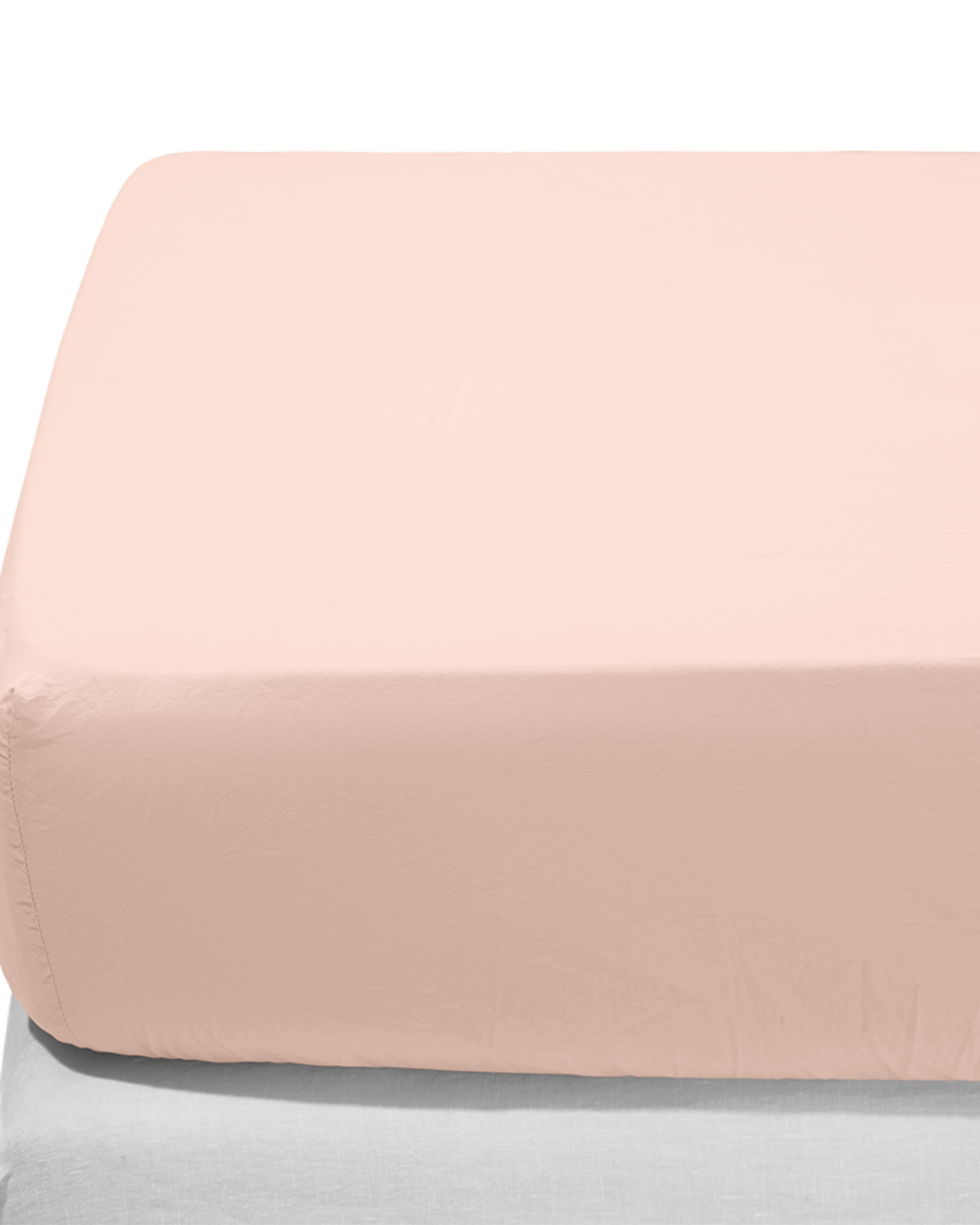Merci - Cotton percale fitted sheet - Sand Rose