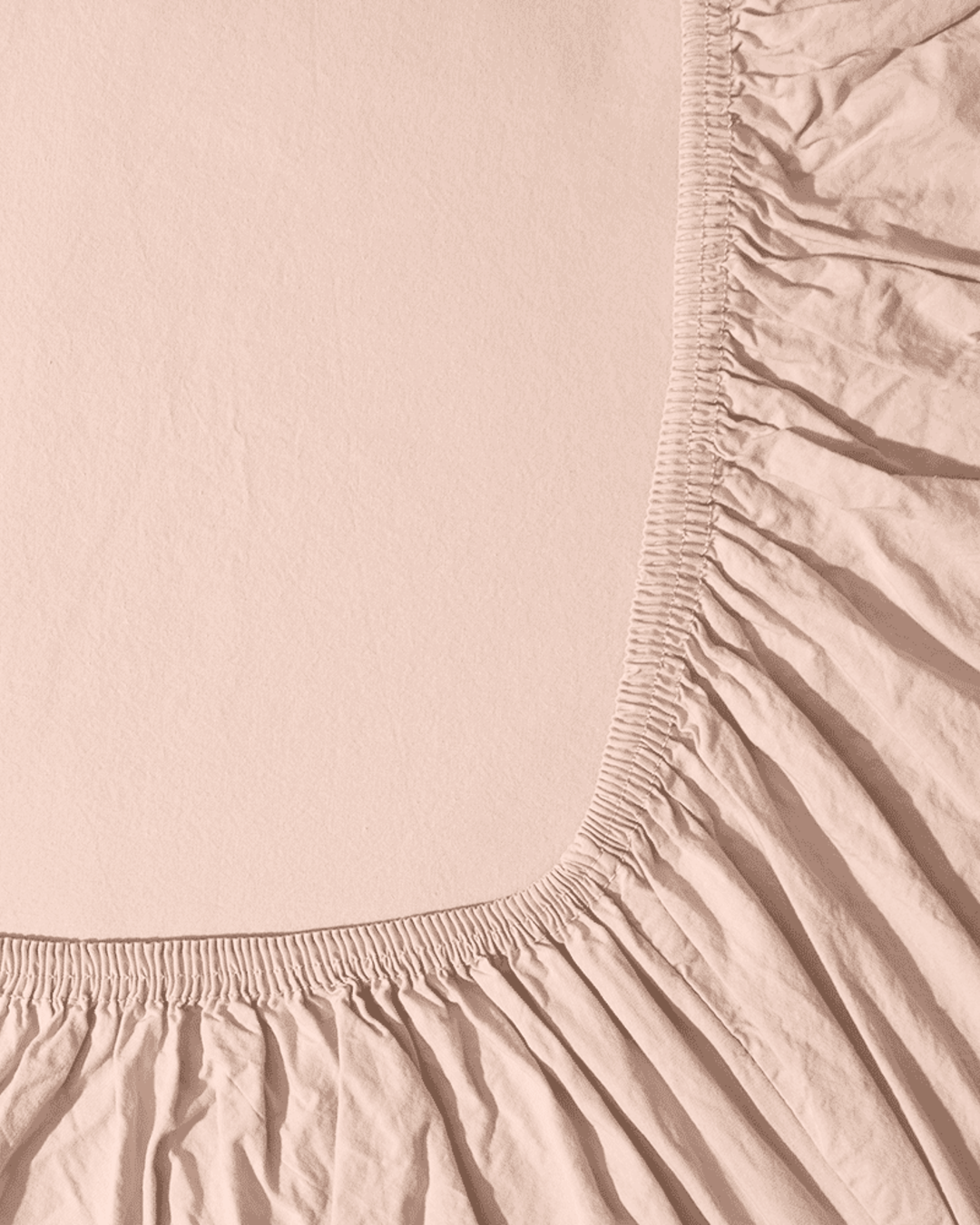 Merci - Cotton percale fitted sheet - Sand Rose