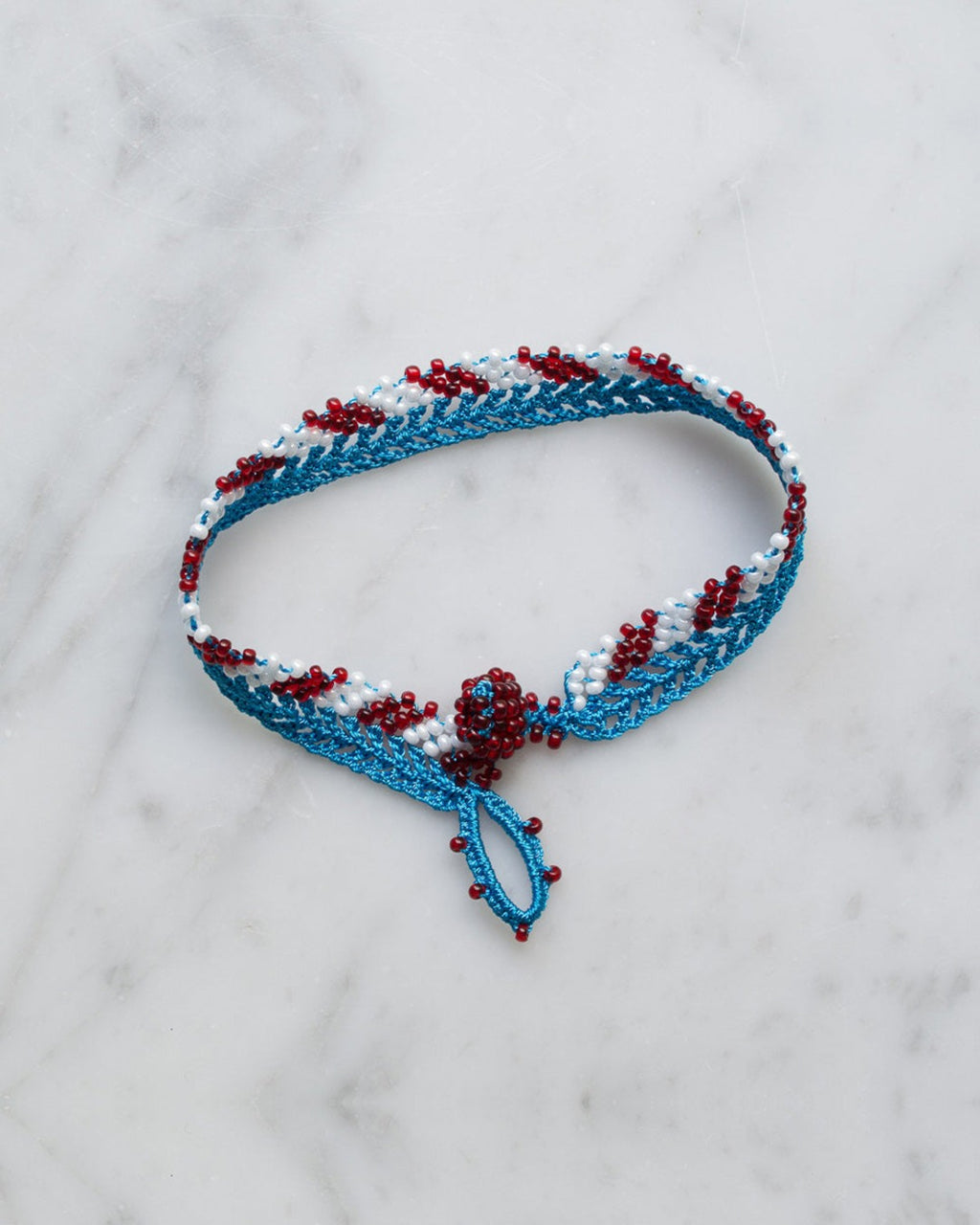 Ottomania - Bracelet Crochet Stripes - Bleu