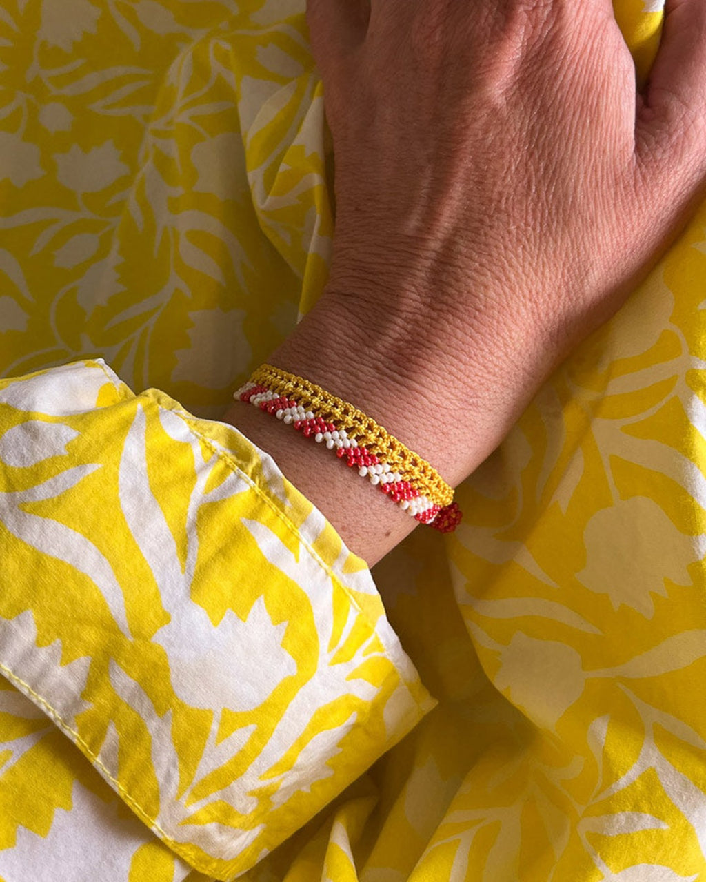 Ottomania - Bracelet Crochet Stripes - Jaune