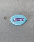 Merci - key ring - Blue