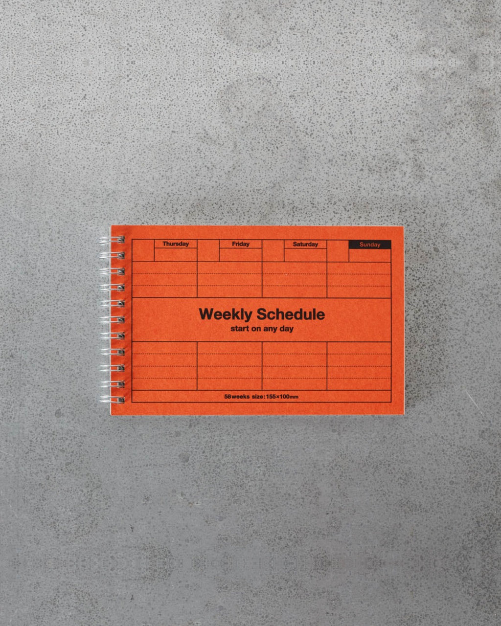 Merci - Agenda Weekly Schedule - Orange