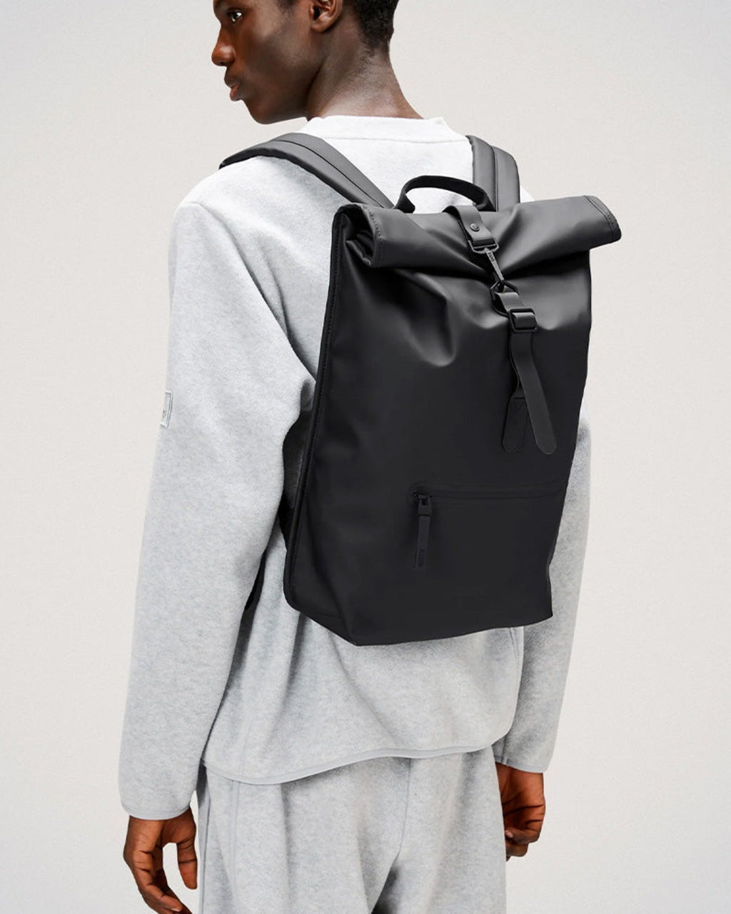 Rains - Rolltop Rucksack - Black