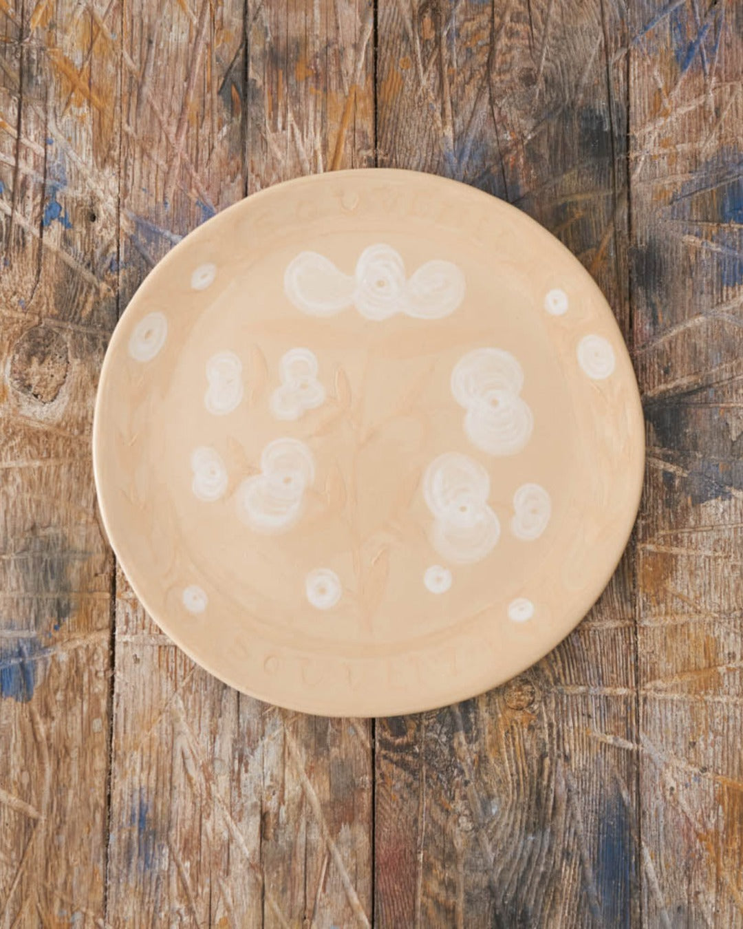Adele Beaumais - Assiette Souvenirs - Blanc