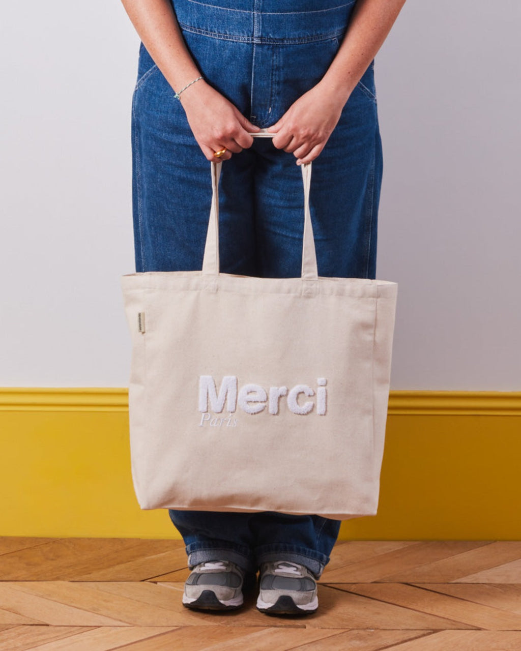 Merci - Tote Bag En Coton - Blanc