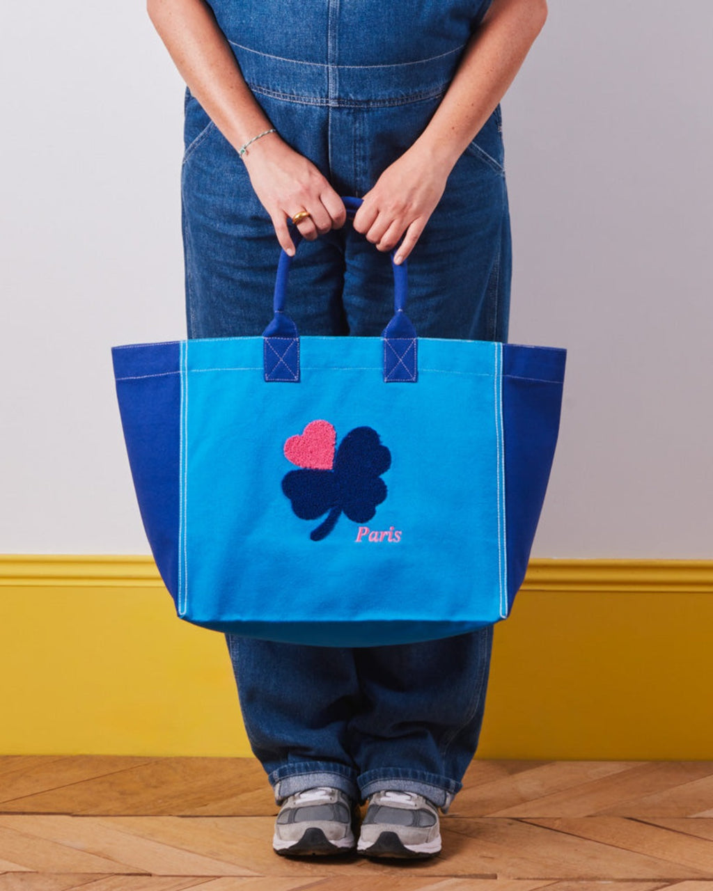 Merci - Cabas Tréfle Bouclette - Bleu