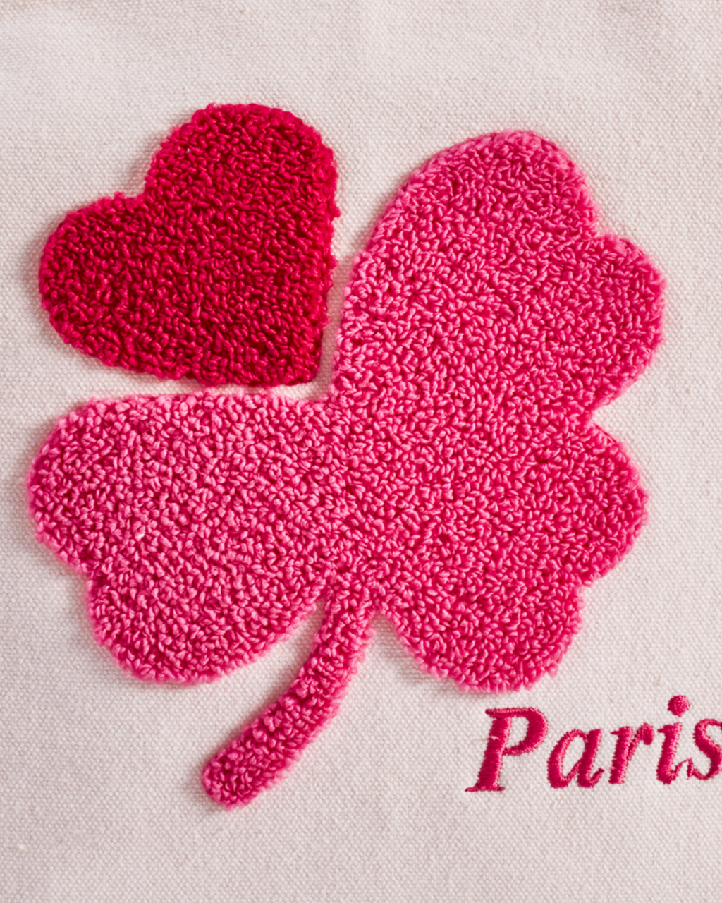Merci - Clover-Heart Shopping Bag - Pink