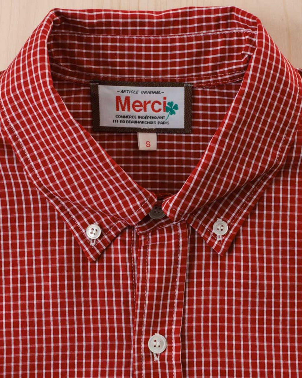 Merci - Chemise Basile - Carreaux Rouge