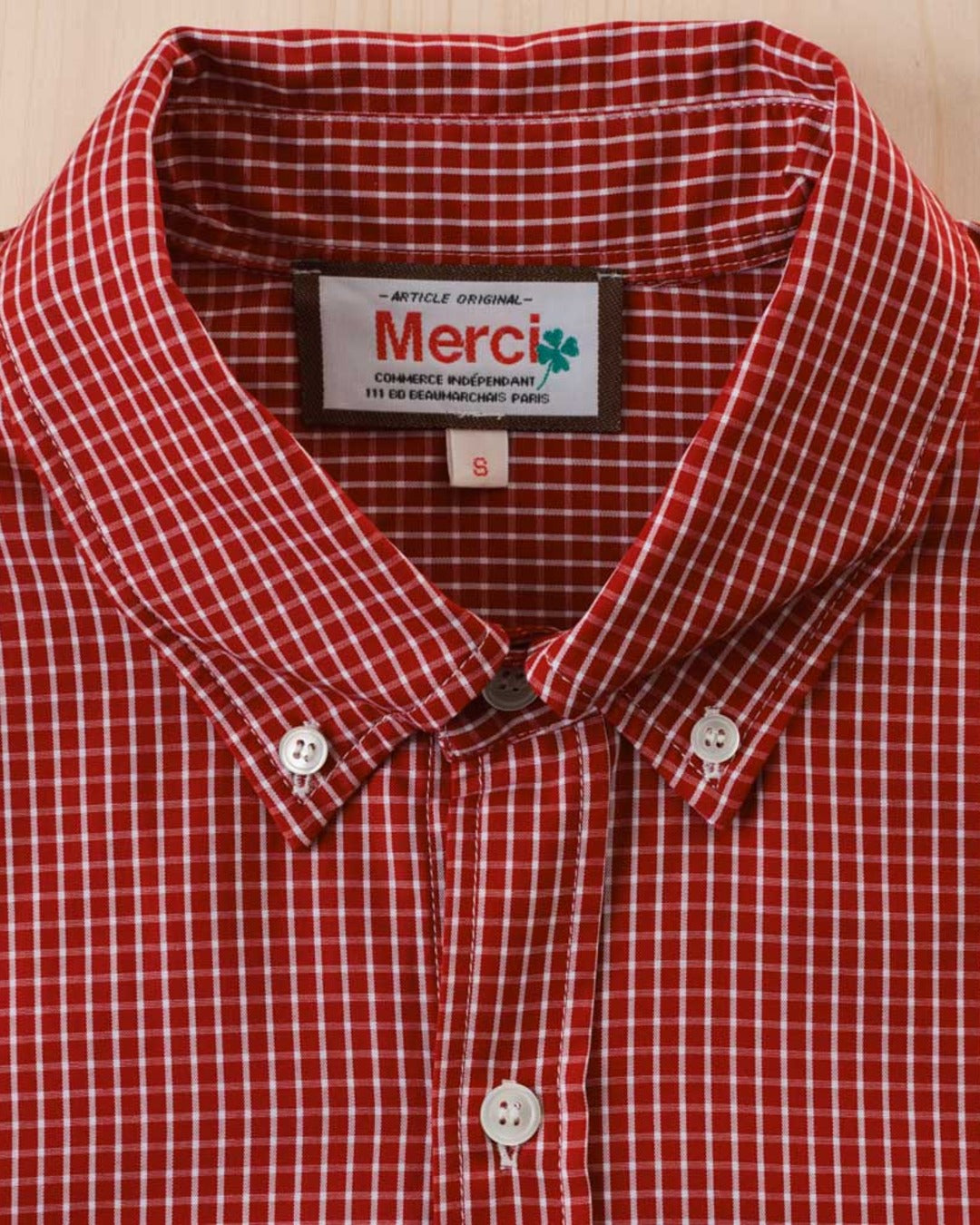 Merci - Chemise Basile - Carreaux Rouge