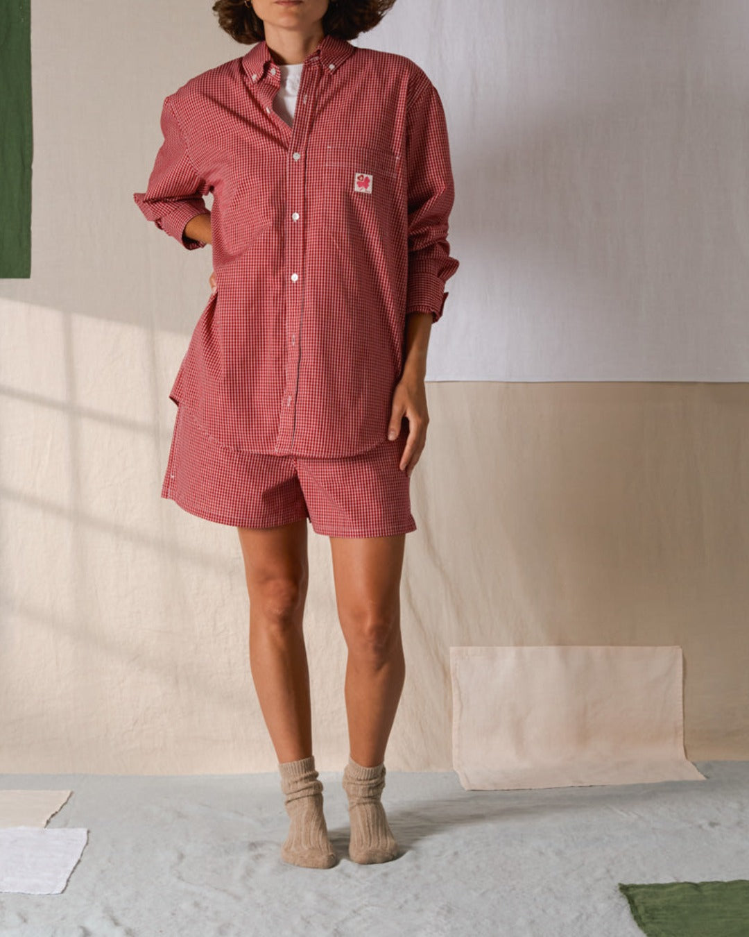 Merci - Chemise Basile - Carreaux Rouge