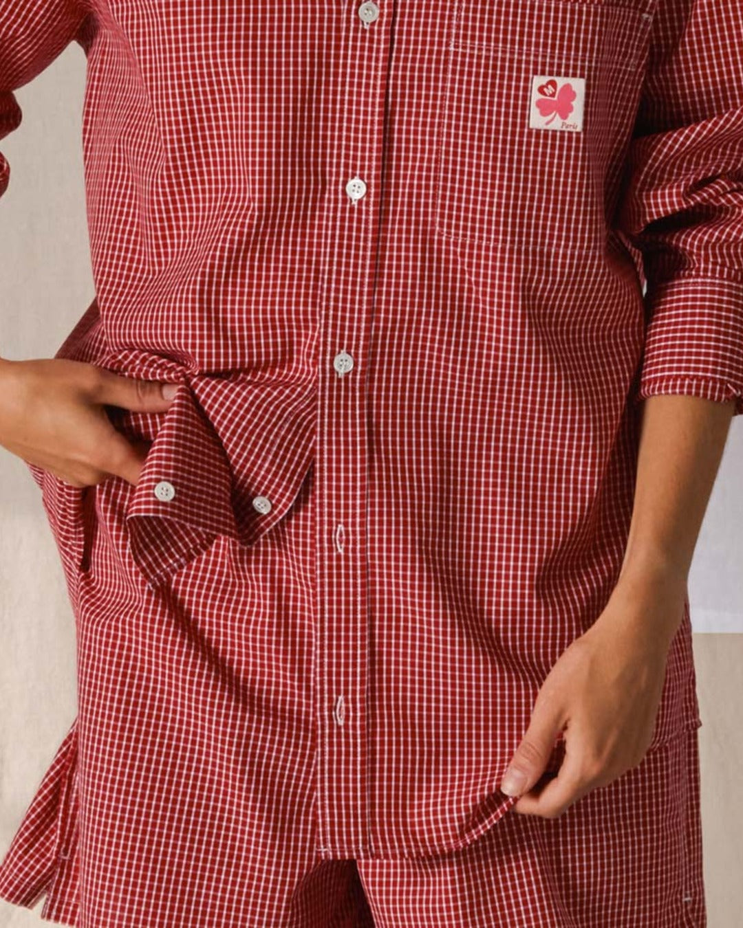 Merci - Chemise Basile - Carreaux Rouge