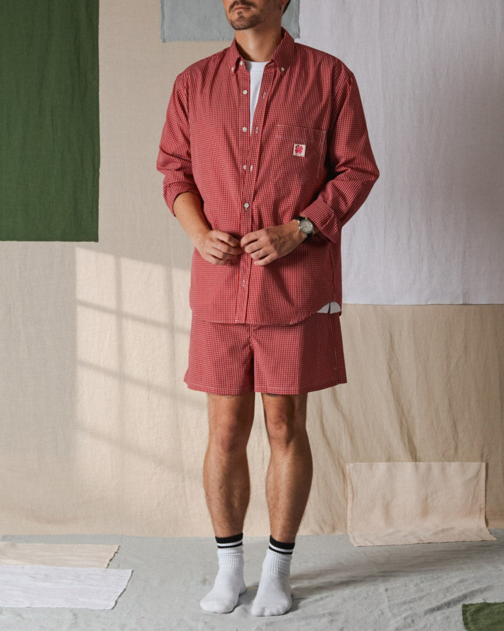 Merci - Chemise Basile - Carreaux Rouge