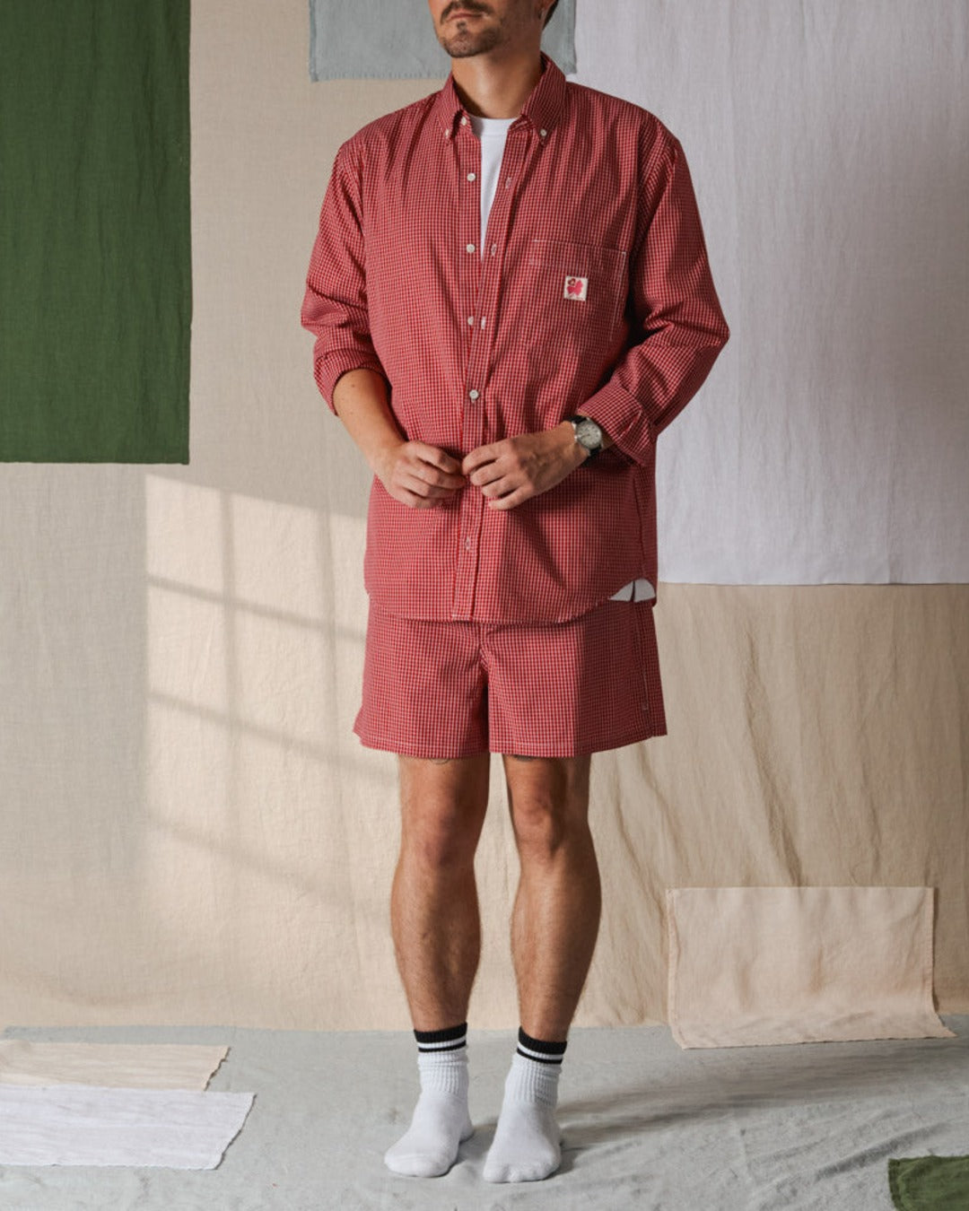 Merci - Chemise Basile - Carreaux Rouge