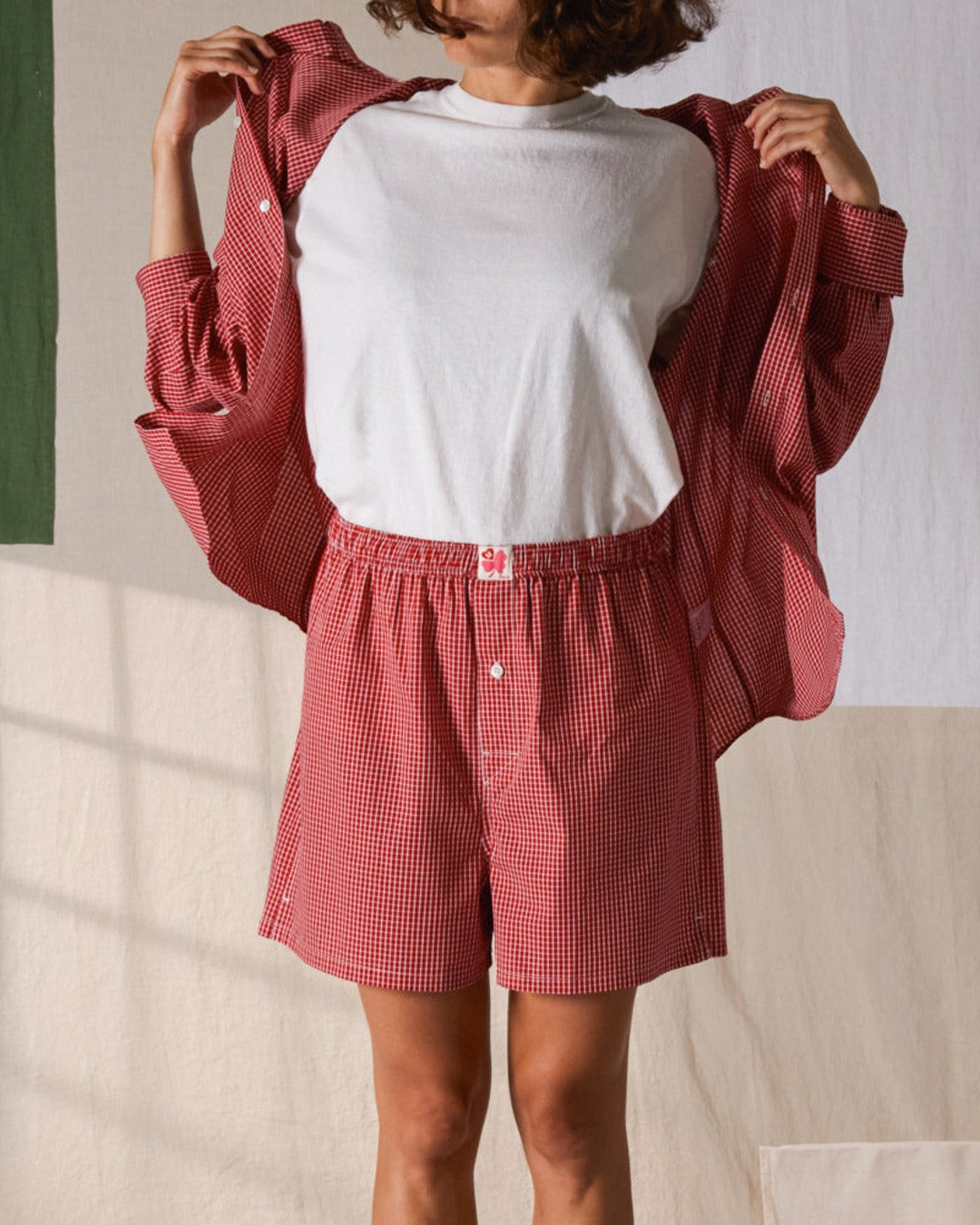 Merci - Chemise Basile - Carreaux Rouge