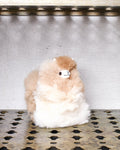 Inkari - Lama stuffed animal in alpaga wool - Hazelnut