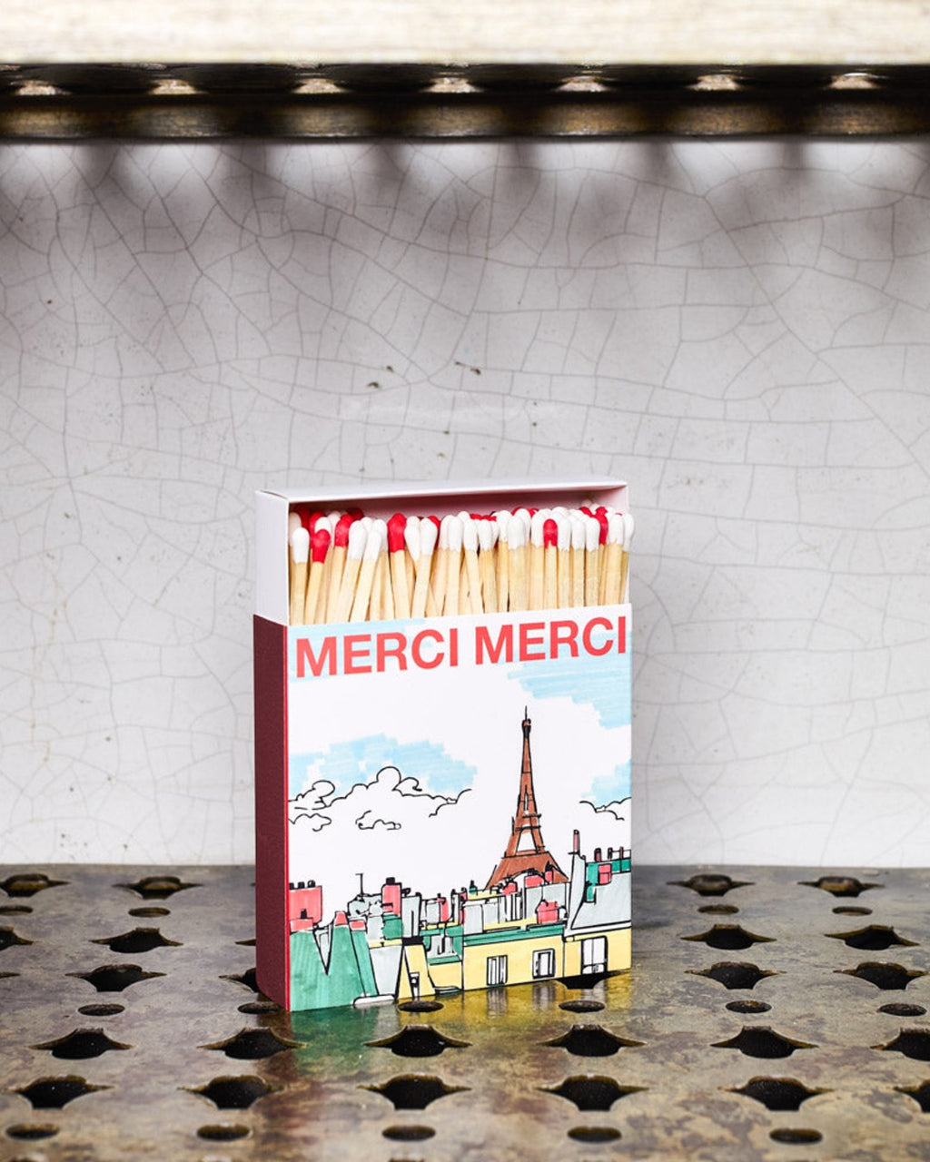 Merci - Box of 120 large matches - Eiffel Tower