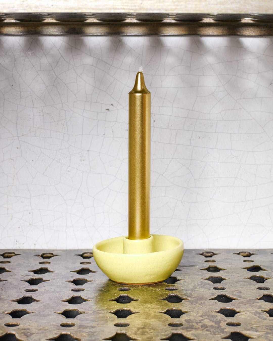 Afroart - Selma candlestick - Yellow