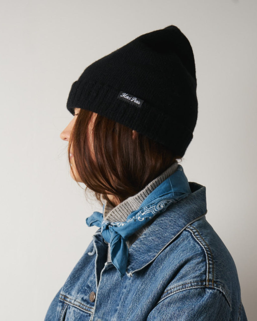 Merci - Wool and cashmere hat - Black & White