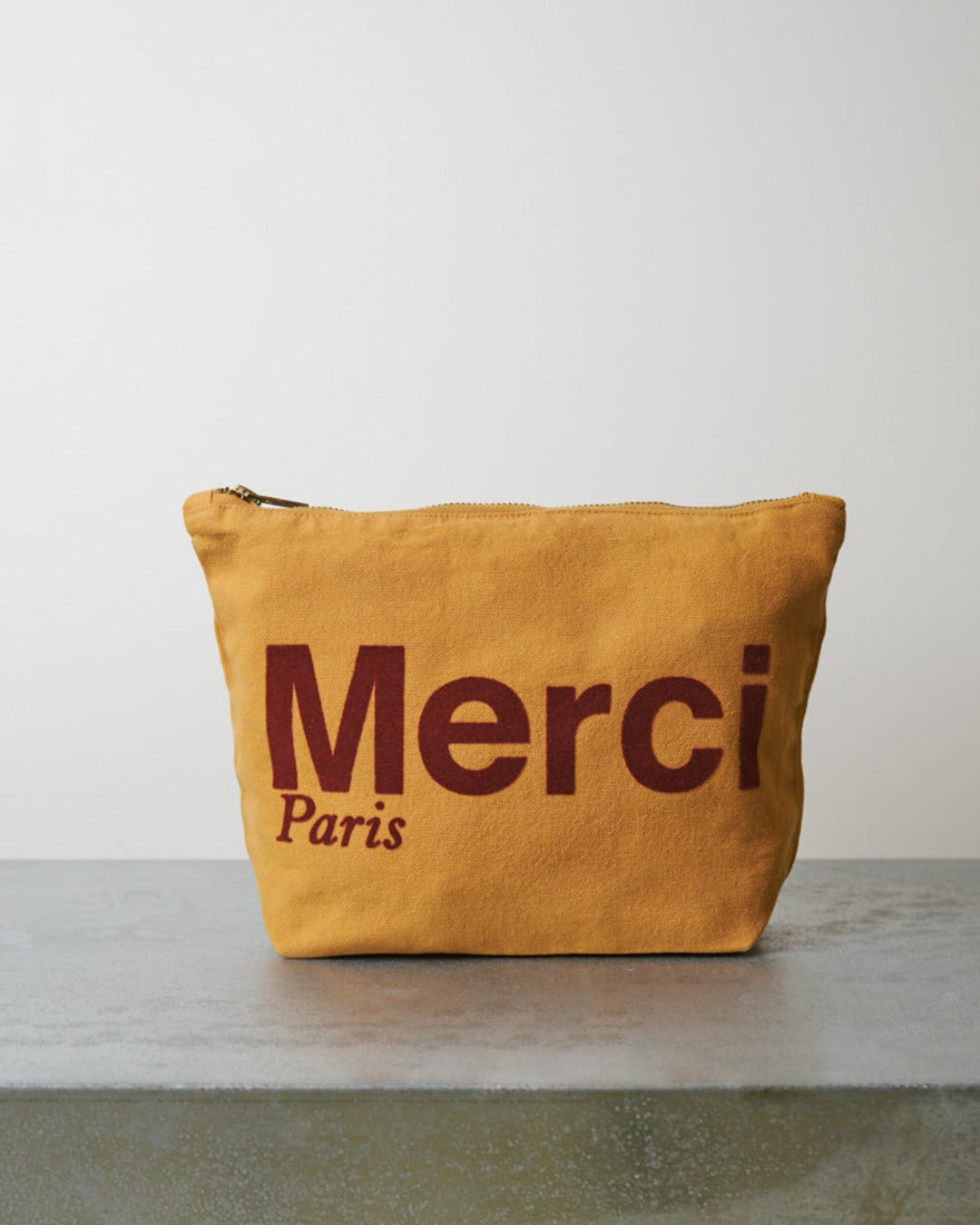 Merci - Cotton pouch - Beige & Brown
