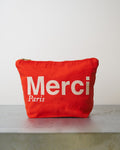 Merci - Cotton pouch - Red & Ecru